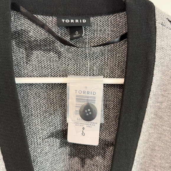 torrid Graveyard Print Jacquard Boyfriend Cardigan - Picture 5 of 5